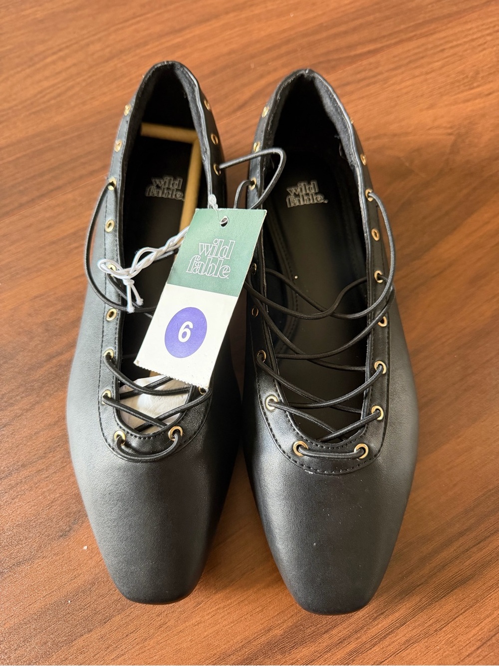 wild fable Black Lace-Up Pointed Loafers